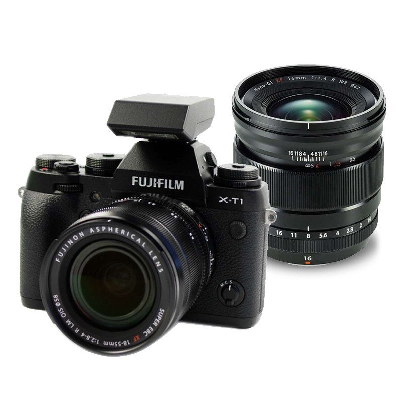 富士(FUJIFILM)X-T1 18-55mm 套机+XF16mm
