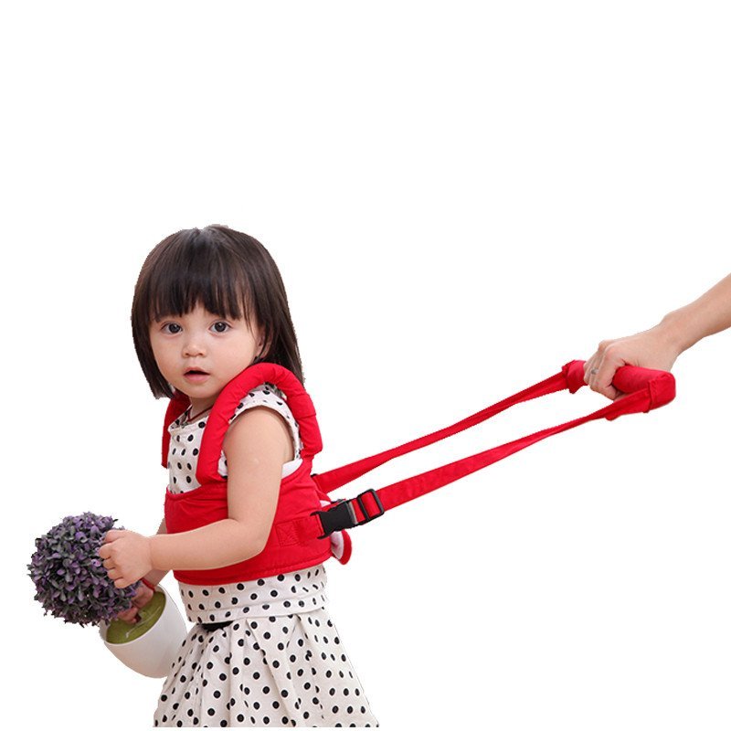 康闲居 学步带 夏季透气款宝宝 牵引绳儿童小孩学走路防走失带XBD-013 红色