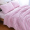 无印天竺棉针织四件套 日式床品床笠被罩三件套2.0m 1.5m纯棉良品 1.2m床 巧克力色