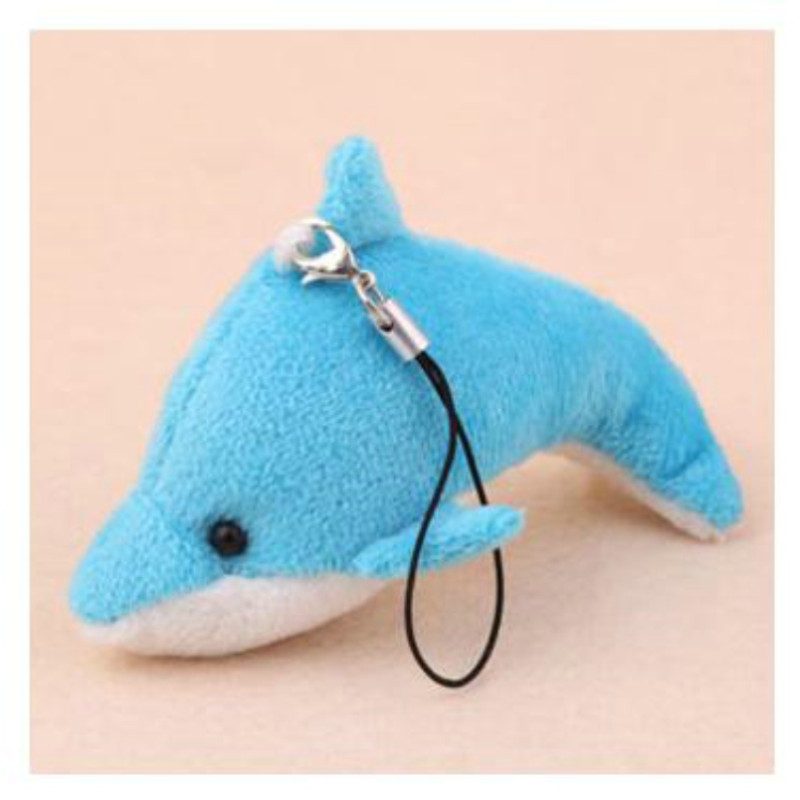 【笑萌系列】小海豚公仔挂件 7cm 颜色随机图