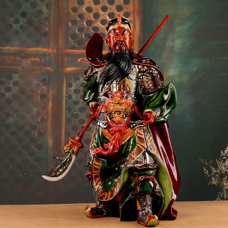 吟秀 武财神关公关羽关云长二爷伽蓝菩萨佛像