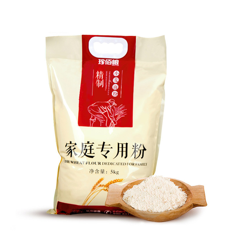 【苏宁易购超市】 珍佰粮 面粉 家用小麦粉 馒头粉饺子专用粉 5kg /袋