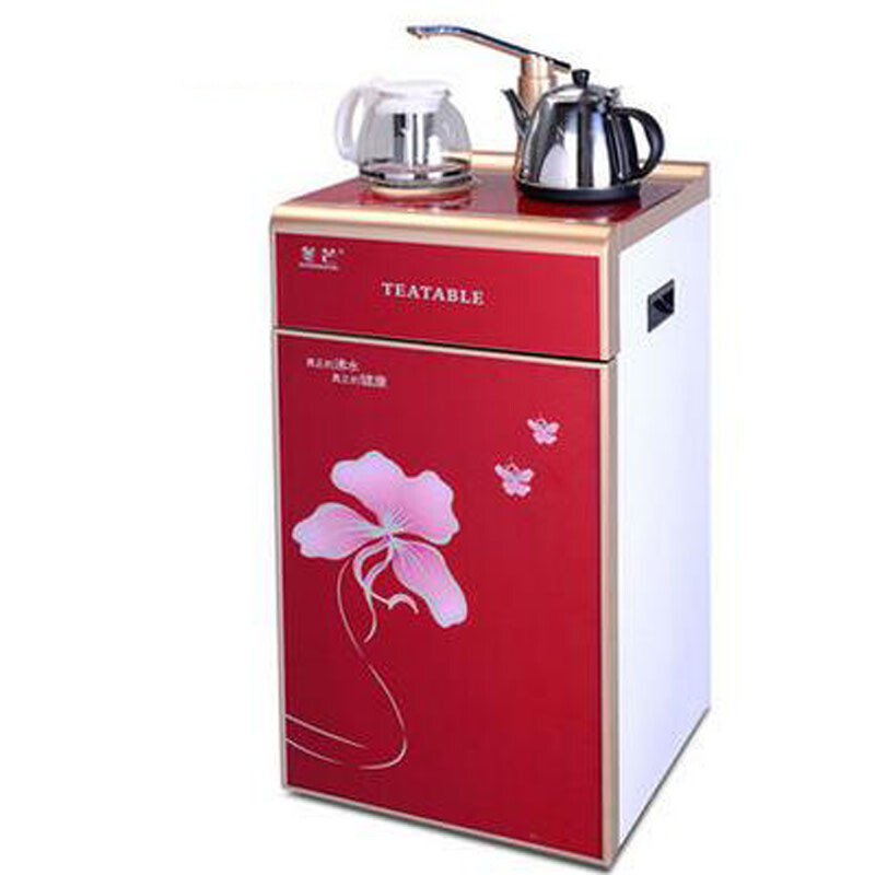 欧伦萨 饮水机多功能小型茶吧机家用开水机电热水壶办公室立式饮水机 节能饮水机471 红色