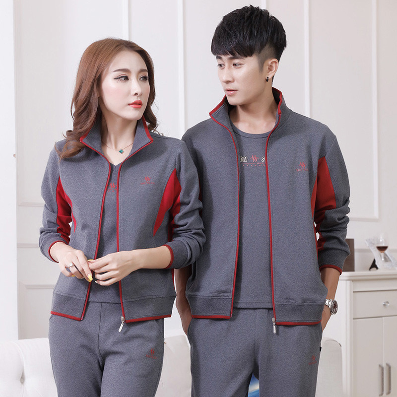 【金蔚臻系列】运动服男套装三件套春秋季中老