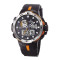 百圣牛（PASNEW）手表 多功能电子表男表 防水学生儿童计时夜光双显表460 橙黑色