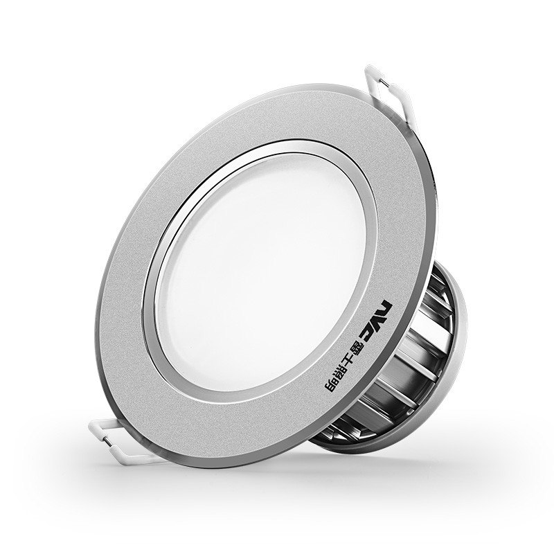 雷士（NVC）LED筒灯 E-NLED9525A 【铝材】4瓦/砂银/正白光/开孔7.5-8.5cm