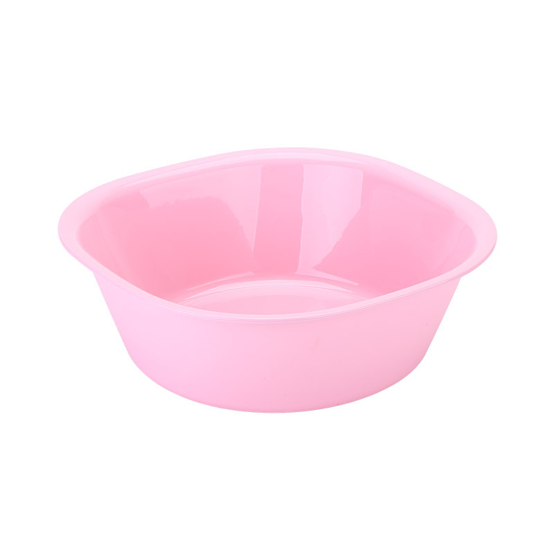宜莱芙 纯色方形塑料加厚洗脸盆（小号）洗衣盆洗脚盆水盆子可做洗菜盆 粉色