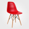 迈亚家具 电脑椅子 休闲餐椅 会议椅洽谈椅 伊姆斯椅 ABS升级款-红色