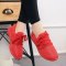 格瑞迪欧(Girdio) 2017新品透气女鞋平底舒适休闲鞋系带双色运动鞋小红鞋1688 红色 36码