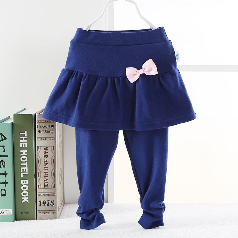 南极人儿童打底裤女童春装百褶裙裤假两件裤子
