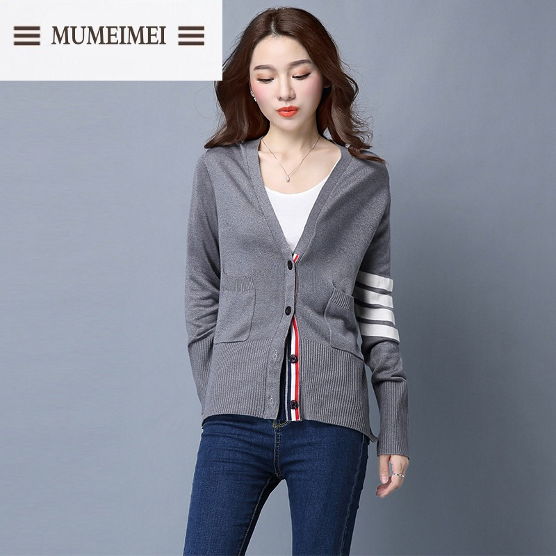 MUM2016秋冬新款女装短款针织毛衣外套短装