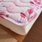 席梦思保护垫床垫1.5m床 磨毛布床褥子双人1.8m床 可机洗四角绑带 橙色花纹 1.8*2.0m