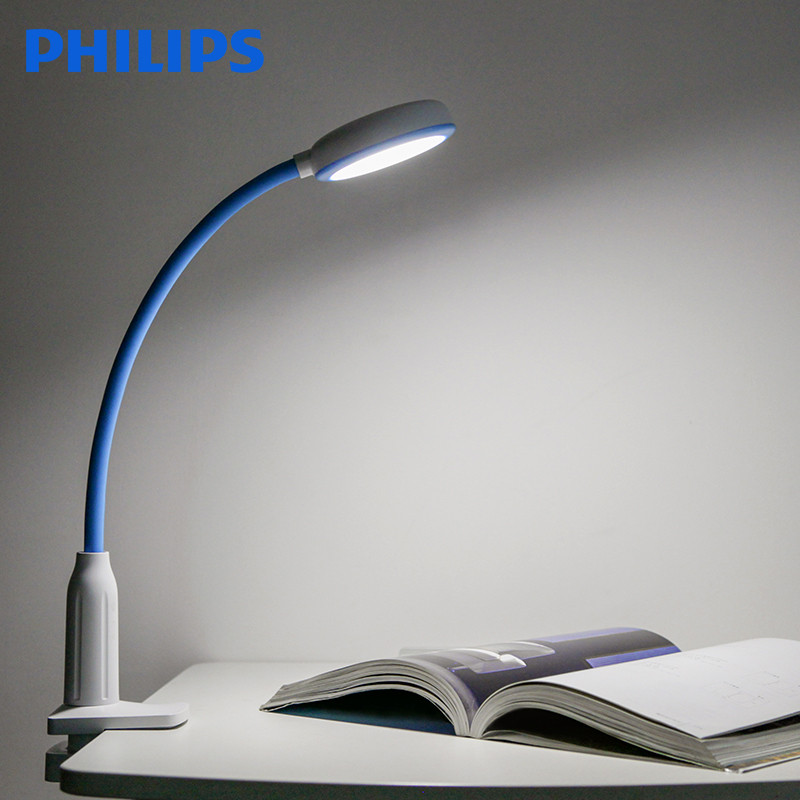 飞利浦(PHILIPS)充电LED小台灯护眼书桌学习卧室床头大学生宿舍夹子夹式灯晶旭台灯