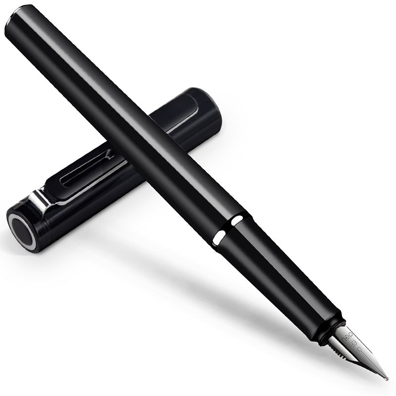 得力发现者钢笔S668EF 商务书写用品 学生练字钢笔 礼盒装 单支装 黑色