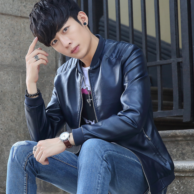 歌依图 新款秋季青年夹克男外套修身韩版男装