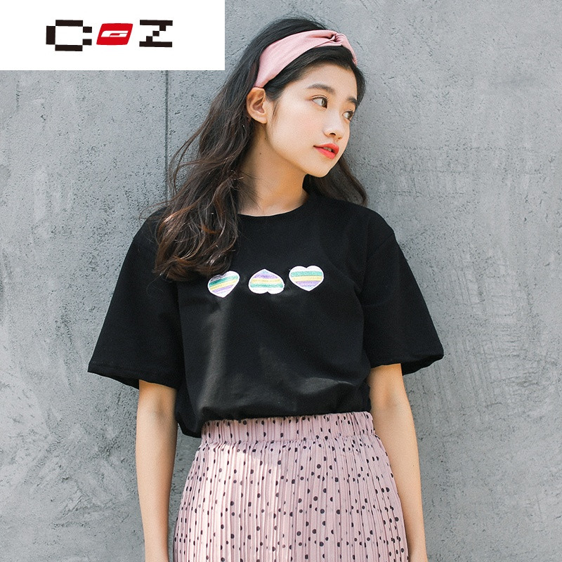 Z潮流品牌春装2017新款女装韩版学生打底衫短