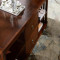 淮木（HUAIMU）桃园印画布艺沙发新中式沙发 酒店实木沙发组 现代中式仿古家具 单人椅