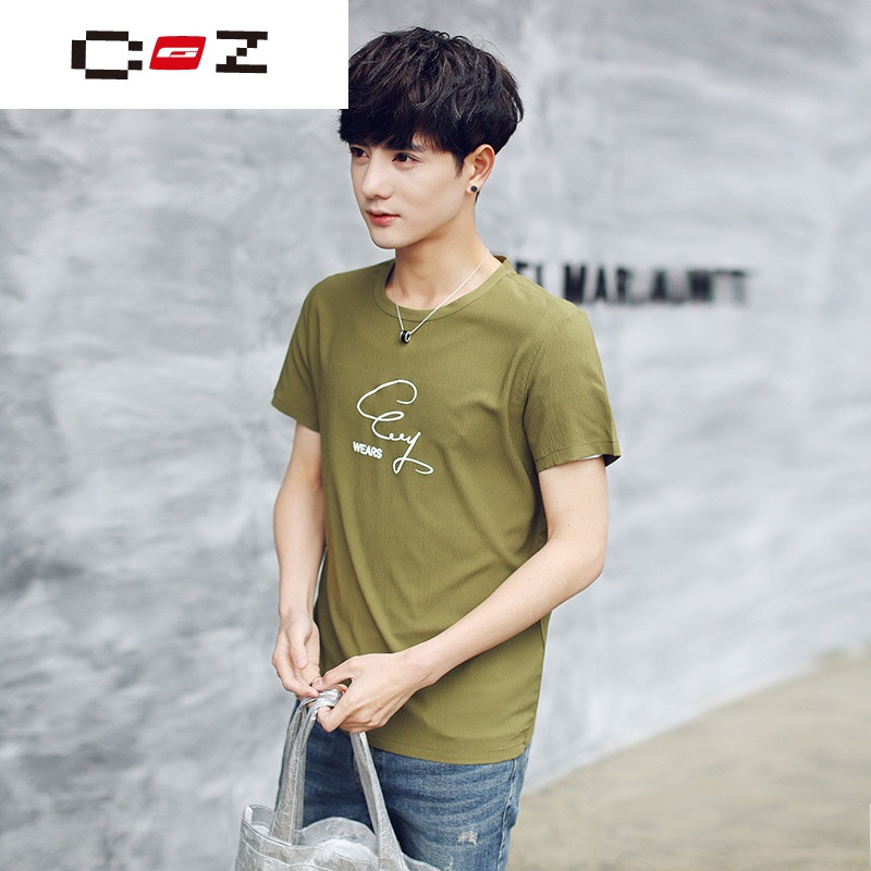 CZ潮流品牌T恤男短袖韩版潮学生百搭港风修身