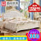 曲尚（Qushang）床 欧式真皮床 双人床1.8米 1.5米公主床家具 法式床婚床 1.5*2雕花床+天然乳胶床垫