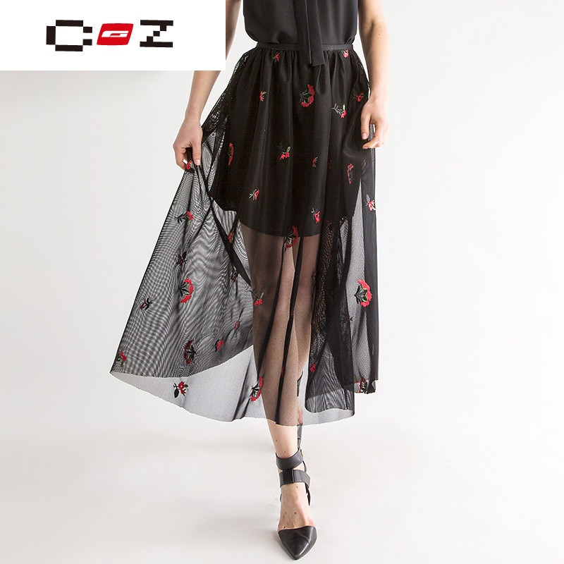 CZ潮流品牌2017春夏季连衣裙修身显瘦欧美时