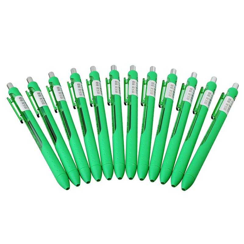 PaperMate 缤乐美意趣中性笔P1 0.5mm绿色12支纸盒装 商务办公学生学习用品 日常书写签字笔 绿色