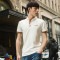 韦斯普 POLO衫男短袖2017新款韩版修身翻领T恤男装保罗衫D5 L码 白色17612