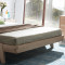 龙森家具 北欧白蜡木床全实木床 1.8米双人床原木床设计师家具 单体床浅胡桃色