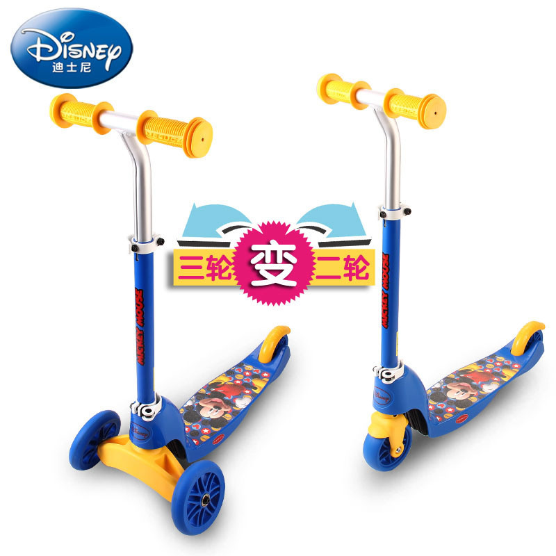 DISNEY/迪士尼两用滑板车儿童3岁2三轮踏板车小孩宝宝DIY二合一摇摆车 DXK35-A