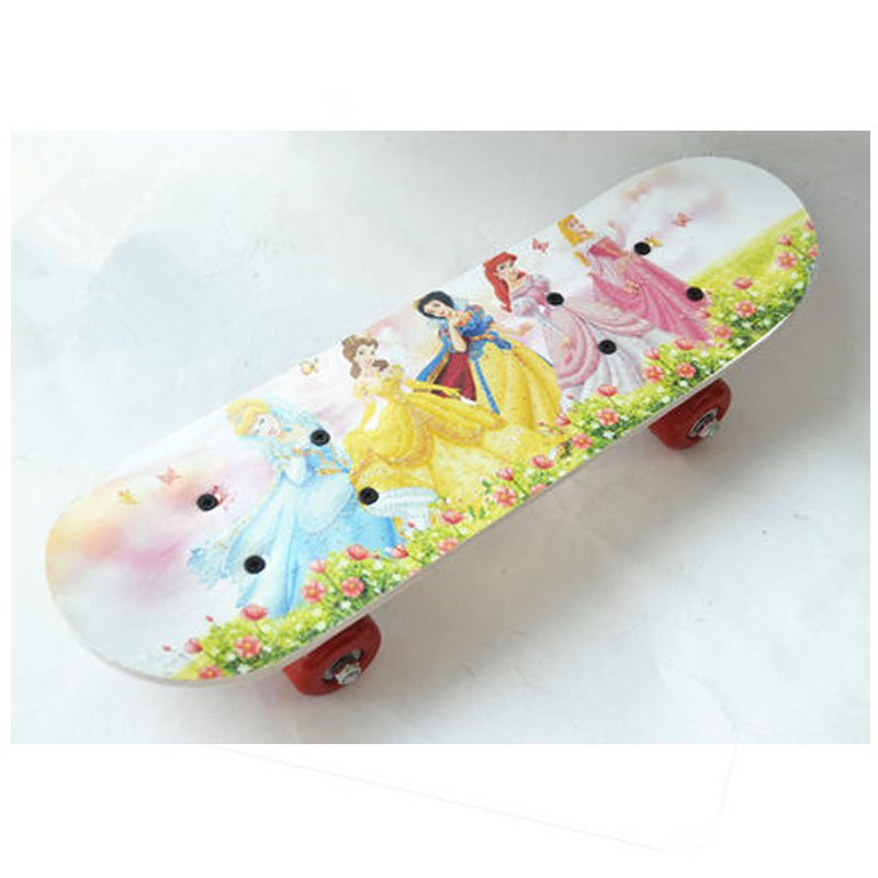 2017新品夏季43cm儿童玩具四轮滑板 公路枫木4轮滑板 小童玩具童车初级滑板简约小清新多款多色可选 43厘米，公主