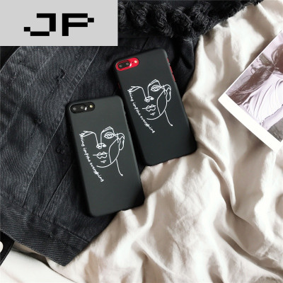 jp潮流品牌韩国ins风简约头像 苹果6手机壳iphone7/6s/plus/5s创意