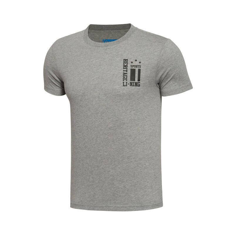 李宁（LI-NING）男子运动生活系列短袖文化衫 GHSL029 XXL GHSL029-4