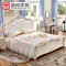 曲尚（Qushang）床 欧式真皮床 双人床1.8米 1.5米公主床家具 法式床婚床 1.8*2雕花床+5D乳胶床垫+1柜