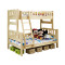 酷漫居松木儿童家具 实木儿童床高低床子母床 多功能组合床上下床（不含拖箱） 上下床+拖箱 1.2m*1.9m