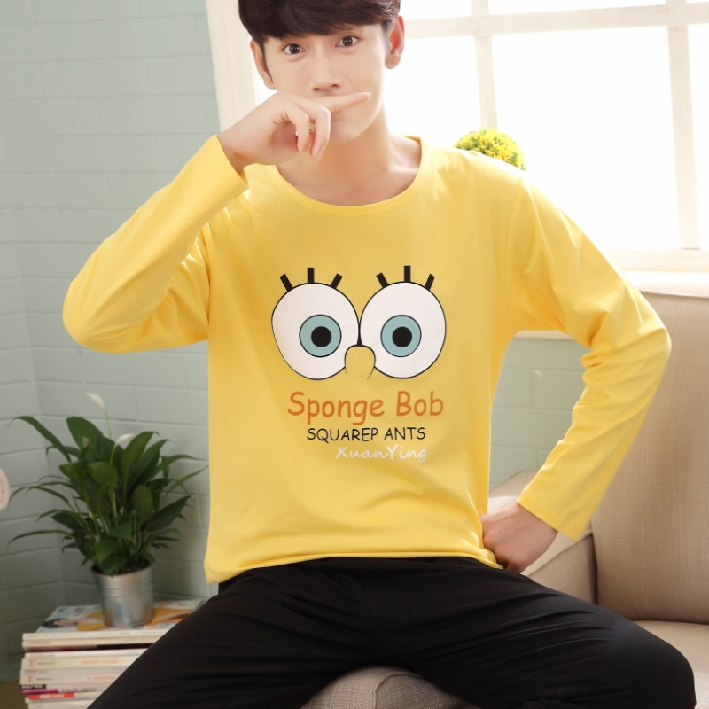 锦序春秋纯棉小码男士睡衣可爱悟空睡衣全棉青