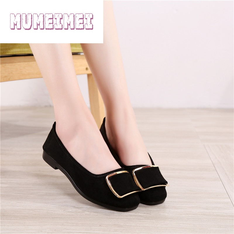 MUMEIMEI2017新款豆豆鞋女平跟软底老北京