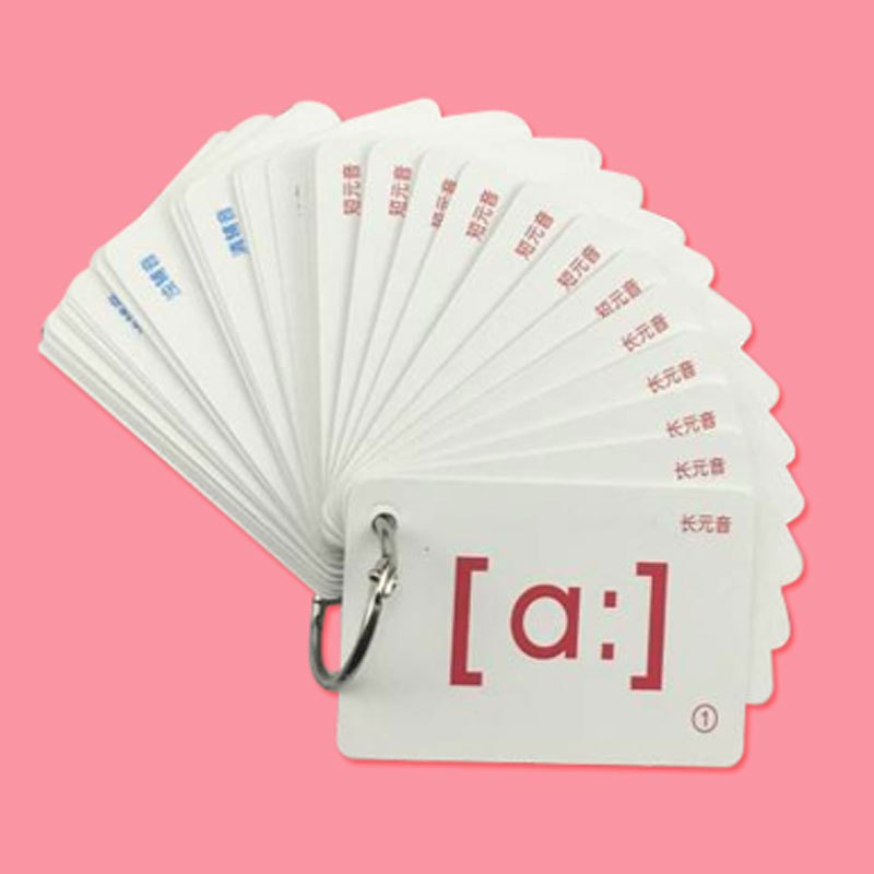 新版幼儿英语音标卡片 国际音标学习卡片教材