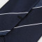 828新款藏青色白色条纹领带男士正装商务8cm、7cm职业学生窄款 藏青白色条纹-7CM宽度