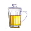 [Scybe]喜碧纳尔弗把手杯335ML耐热加厚高硼玻璃杯带盖办公茶杯水杯泡茶花茶喝茶杯