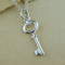 Lily Charmed 英国设计师品牌 银色 女士锁骨链 项链 纯手工打造 项链 锁骨链 925银 银色拼图块 银色情人匙