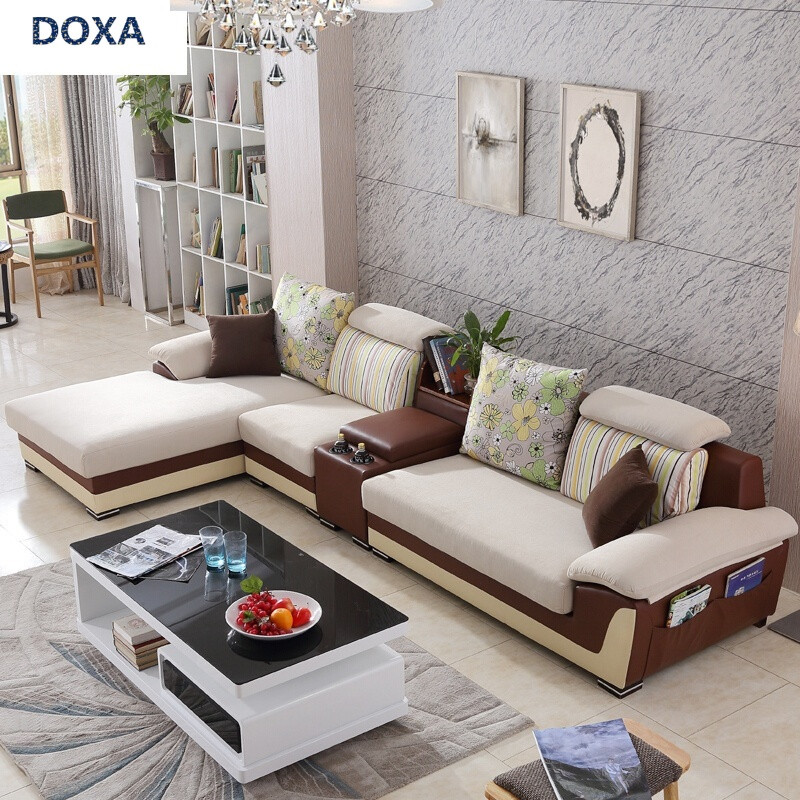 doxa布艺沙发皮布沙发大小户型组合带储物柜简约现代客厅住宅家具