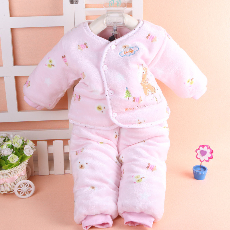 新款婴儿棉衣套装0-6个月冬装男婴儿棉服新生
