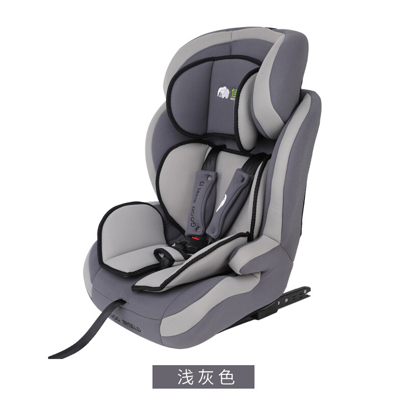 佳盾儿童安全座椅isofix硬接口车载婴儿座椅latch接口0-4-9-12岁 橘色硬接口+latch接口 浅灰色硬接口+latch接口