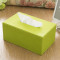 创意简约家用皮革纸巾盒客厅欧式长方形桌面收纳盒车用餐巾抽纸盒 大号-灰色