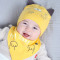 贝迪牛+新生儿胎帽婴儿帽 男女宝宝帽三角巾套装 均码（0-12个月） 粉色猫队长棉帽2件套