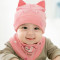 贝迪牛+新生儿胎帽婴儿帽 男女宝宝帽三角巾套装 均码（0-12个月） 红色猫队长棉帽2件套