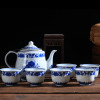 景德镇青花玲珑陶瓷茶具套装一壶六杯