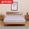 实木床1.5米1.8米双人床北欧白橡木卧室家具原木色(单床) 默认颜色