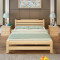 硕木居 床实木双人单人木板简易经济型出租房特价1.8现代简约1.5米1.2m全 1*2-40厘米高带抽屉床垫