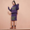 春装文艺趣味图案字母印花连帽卫衣+半身裙套装女-736020 L 浪漫紫