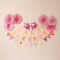 洋子（YangZi）纸花球折扇挂旗拉条彩旗装饰生日派对宝宝周岁布置用品乳白色美国队长折扇套 挂旗套餐-13(粉色)